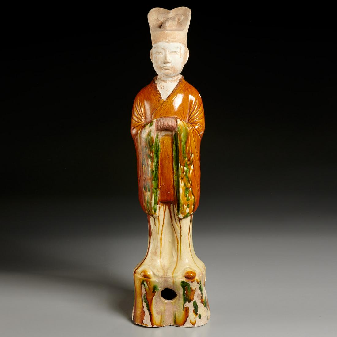 Large Tang era Sancai-glazed pottery figure (1 of 7)