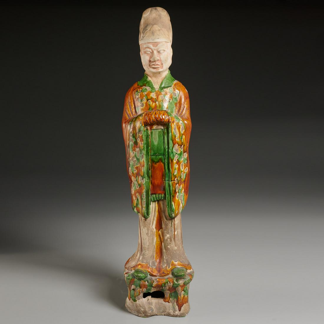 Large Tang era Sancai-glazed pottery figure (1 of 6)