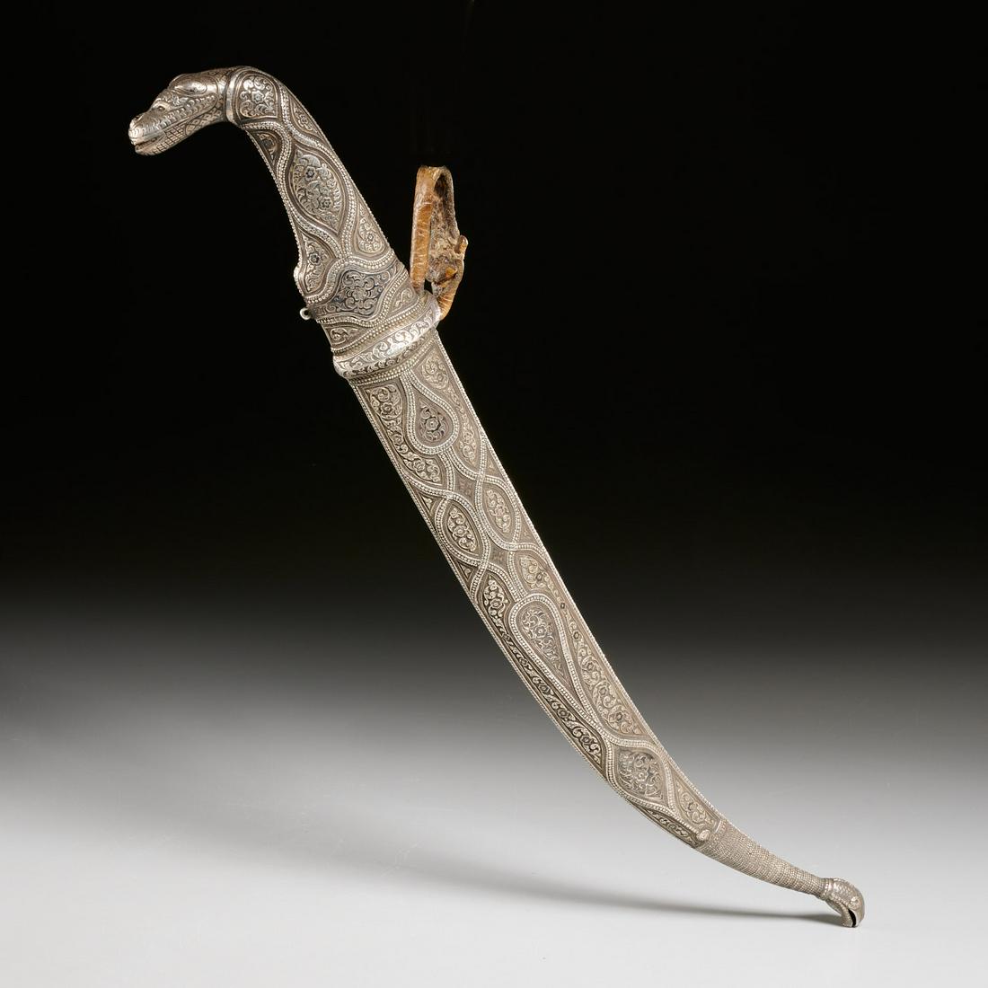Indo-Persian Khanjar niello dagger (1 of 6)