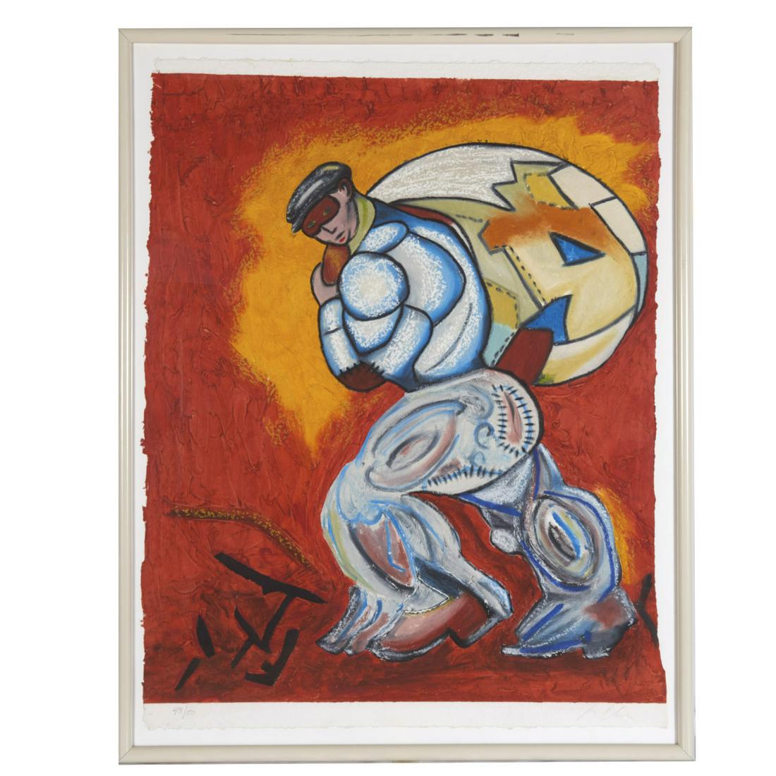 Sandro Chia, large colored etching (1 of 7)