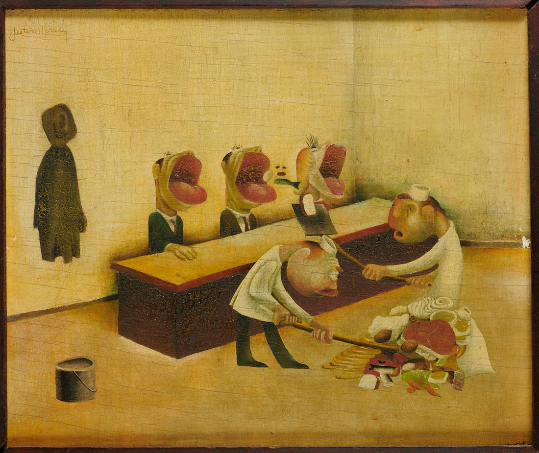Justin Murray, oil on panel, c. 1938 (1 of 8)