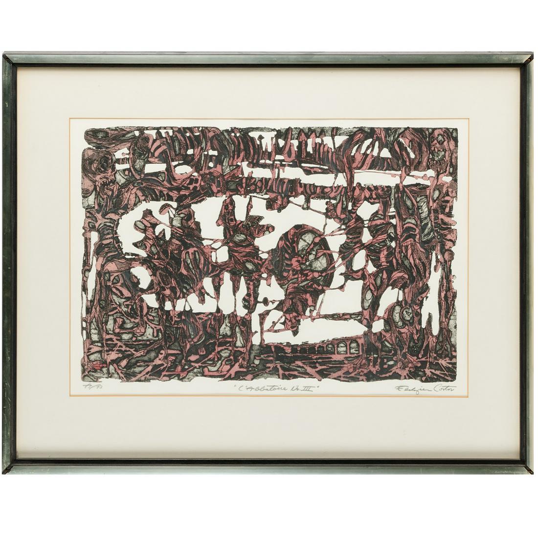 Eldzier Cortor, aquatint etching, artist's proof (1 of 7)