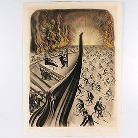 Salvador Dali, color lithograph on paper, 1970 (1 of 6)