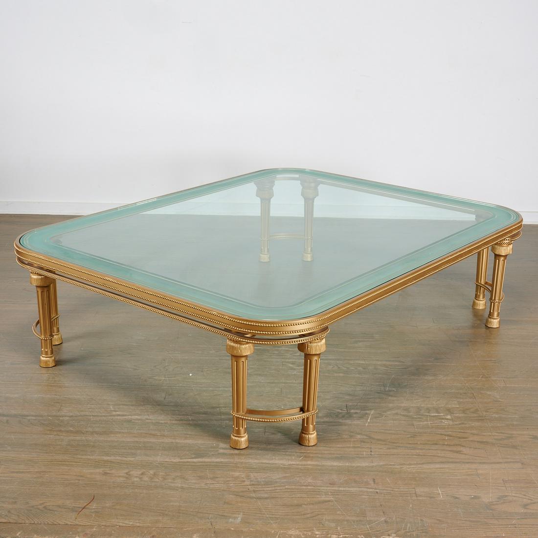 Large P.E. Guerin style gilt bronze coffee table (1 of 6)