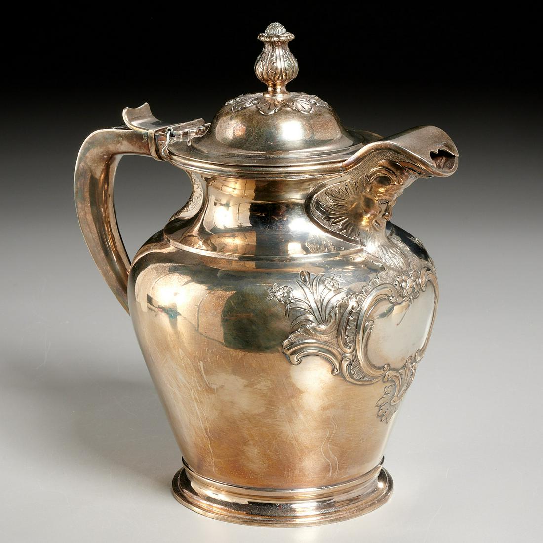 Jones, Low & Ball coin silver lidded ewer (1 of 7)