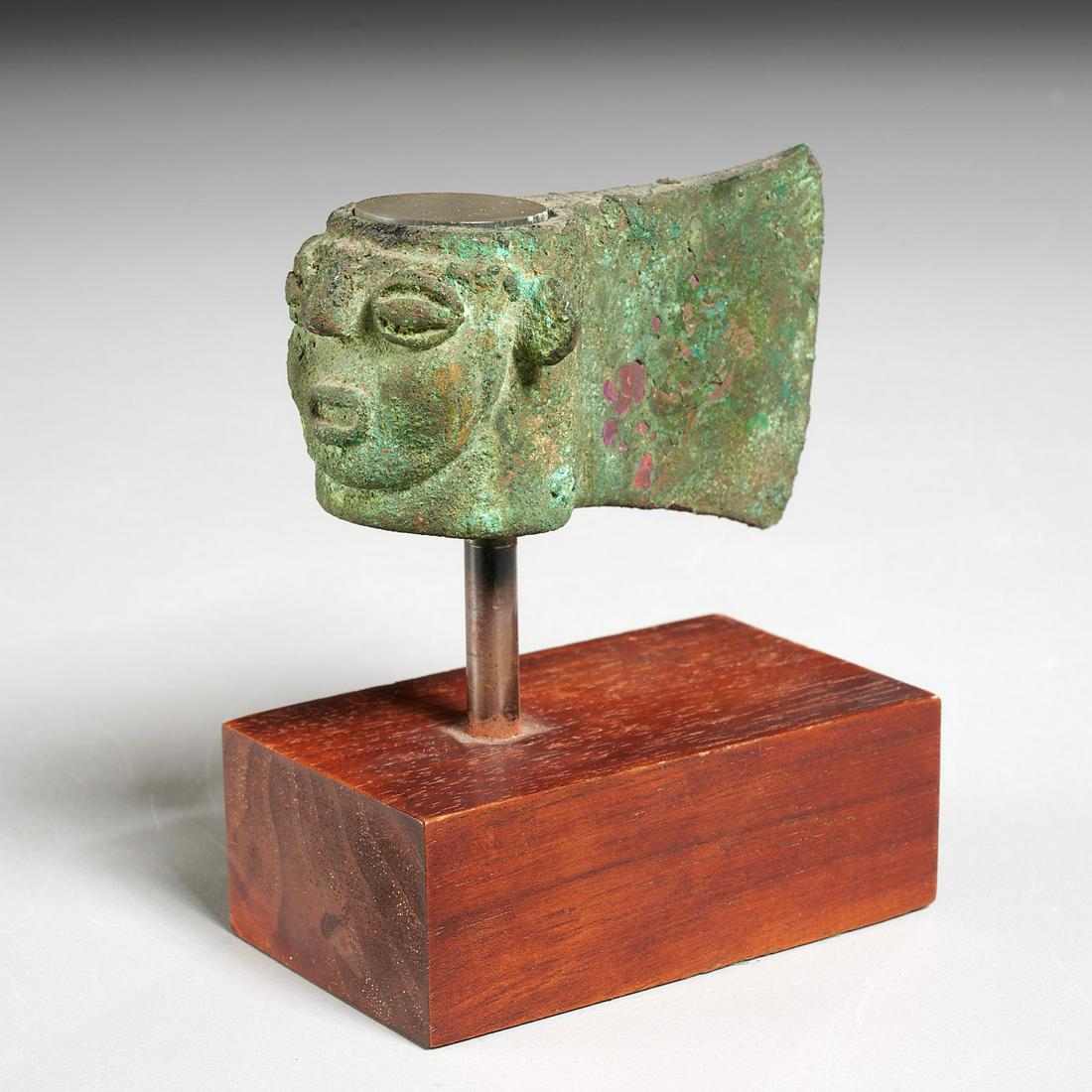Pre-Columbian bronze figural axe head, ex-Komor (1 of 6)