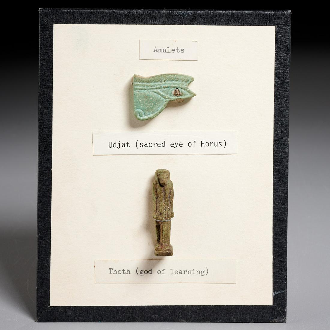 (2) Ancient Egyptian ceramic amulets, ex-museum (1 of 4)