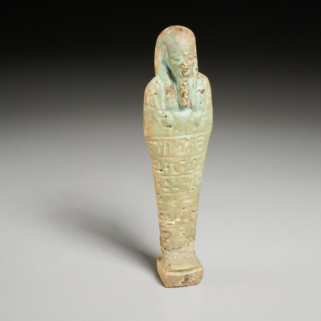Large Egyptian faience Ushabti, ex-museum (1 of 6)