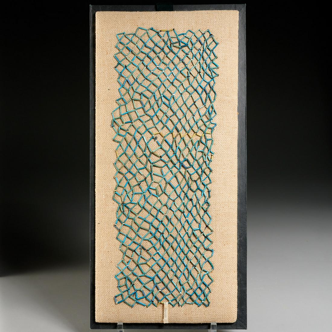 Ancient Egyptian beaded pectoral net, ex-museum (1 of 6)