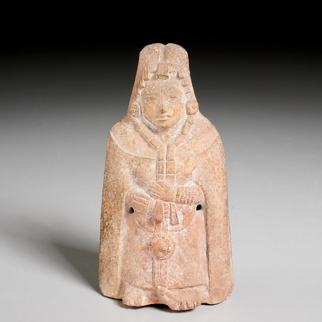 Pre-Columbian Mayan ceremonial rattle figure (1 of 3)