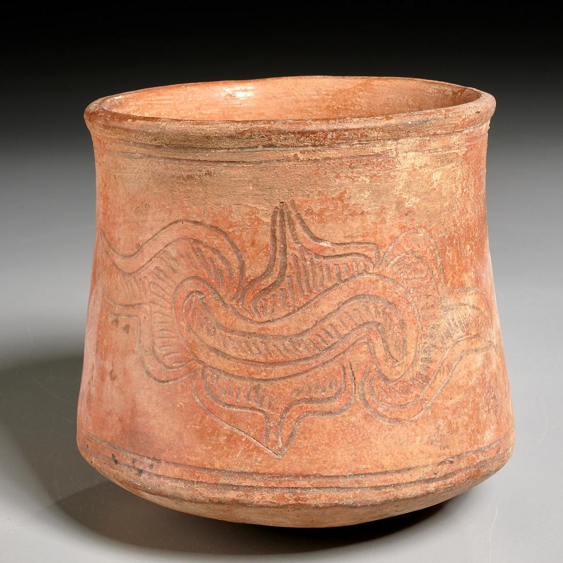 Pre-Columbian Olmec terracotta vessel, ex-Komor (1 of 6)