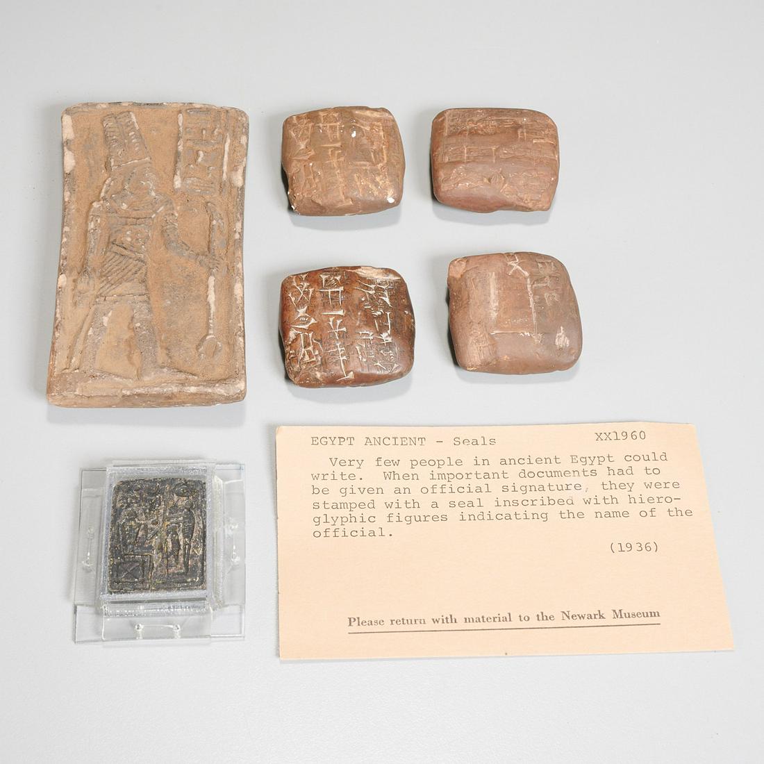 (6) Ancient seals and tablets, ex-museum (1 of 5)
