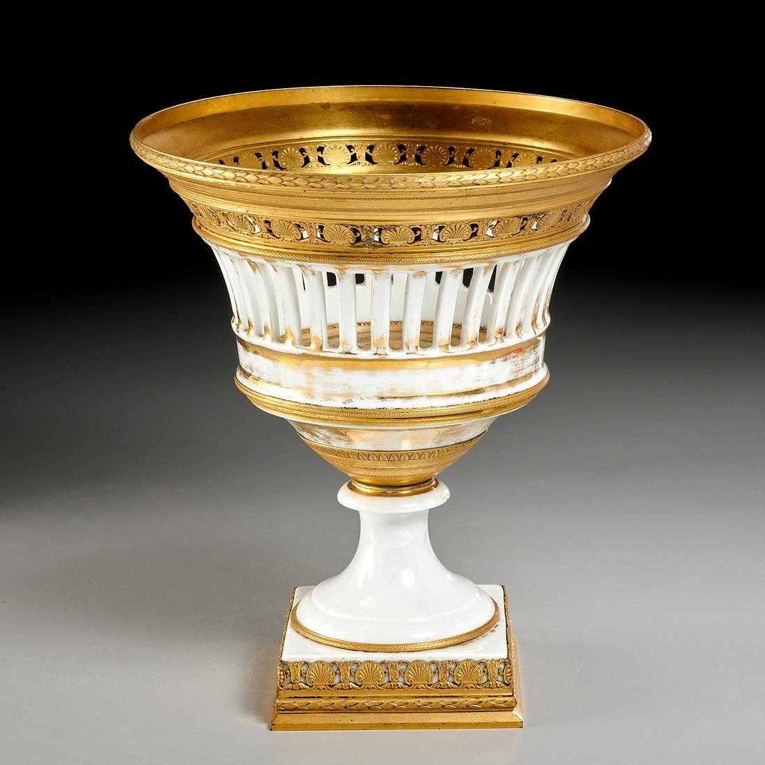 Empire bronze mounted porcelain centerpiece basket (1 of 7)