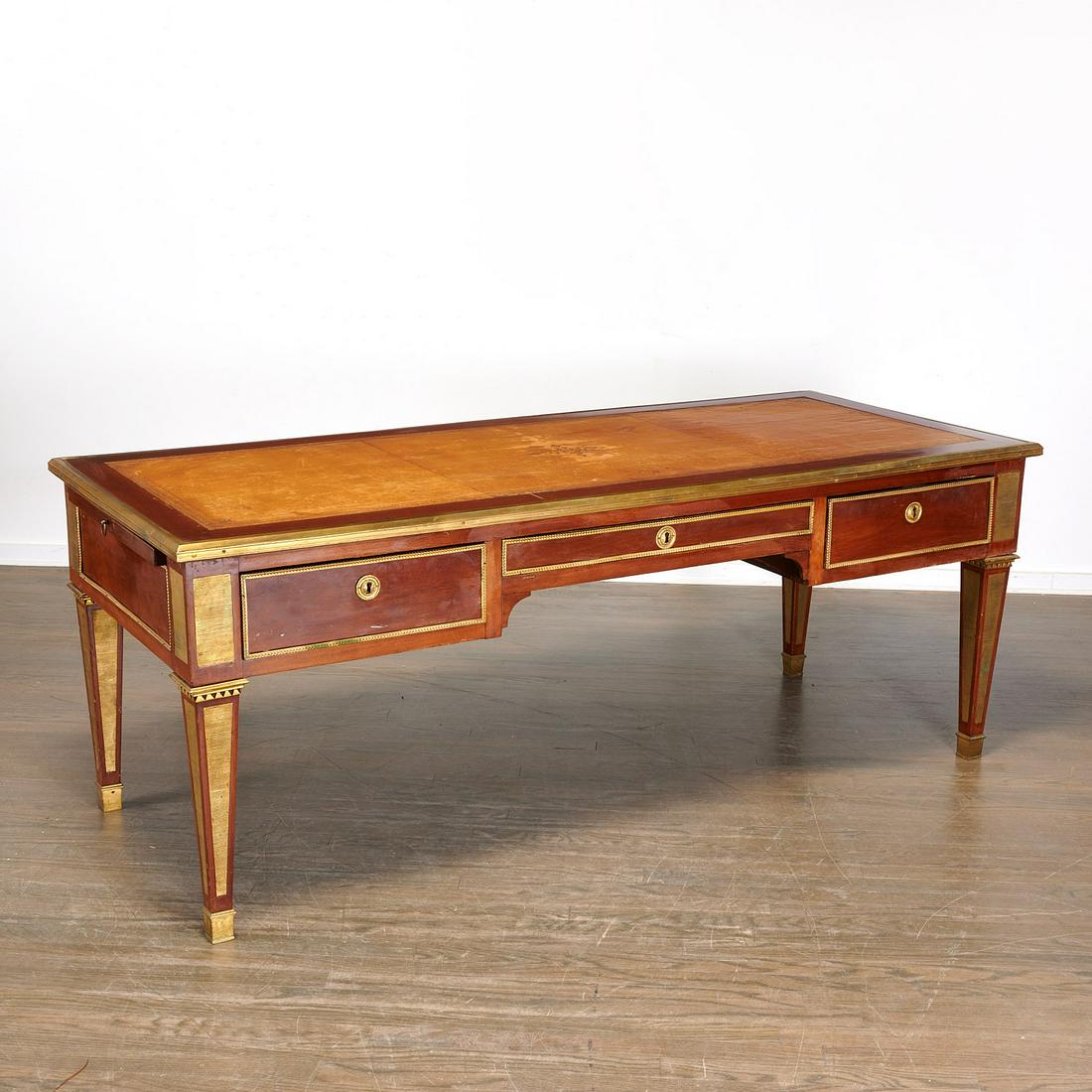 Russian Neoclassical bronze mounted bureau plat (1 of 8)