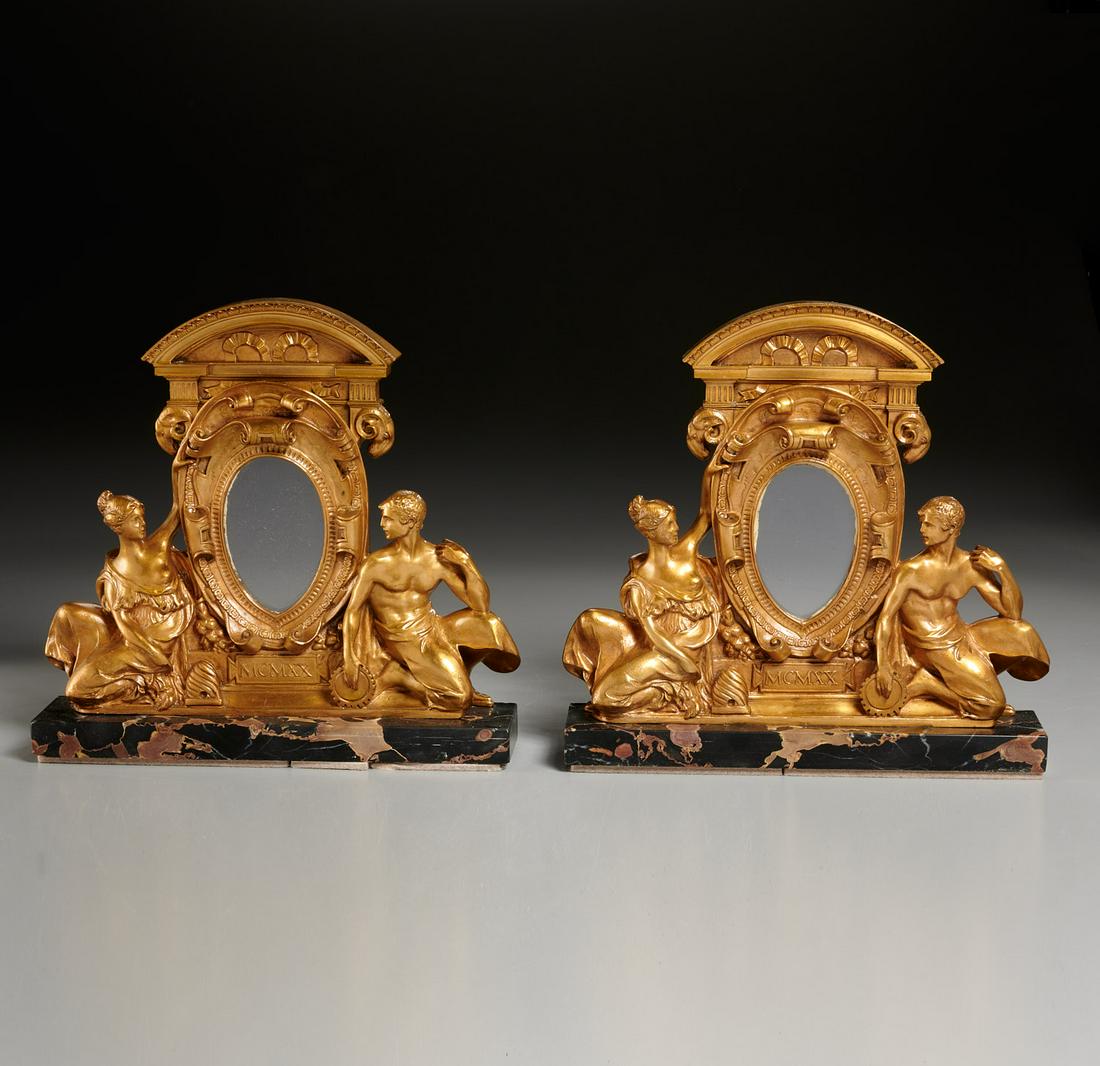 Pair Neoclassical dore bronze picture frames (1 of 6)