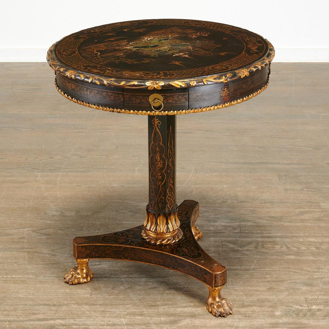 Nice Chinese Export lacquered gueridon (1 of 6)