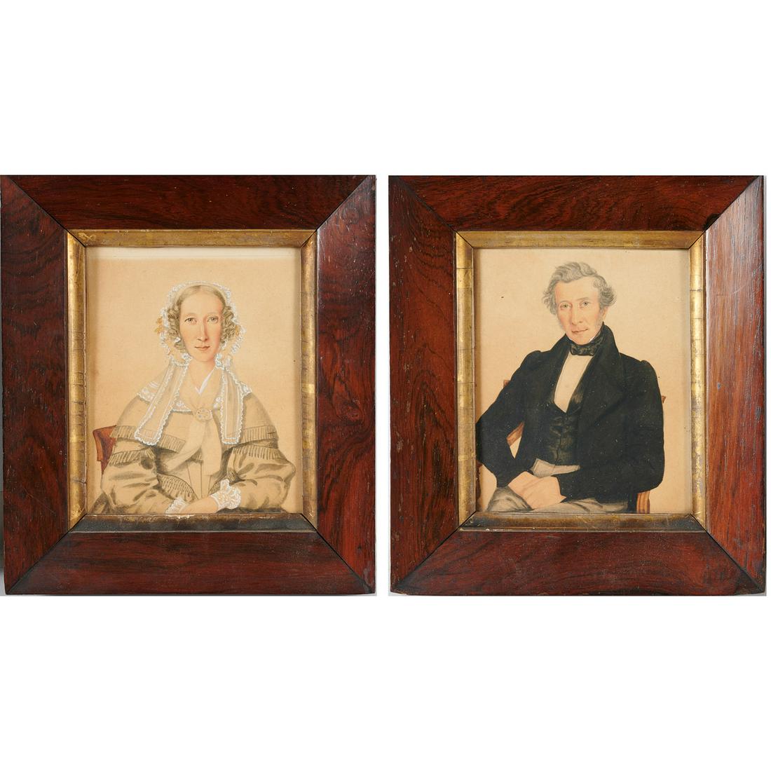 A.H. Wing, pair portrait miniatures (1 of 6)