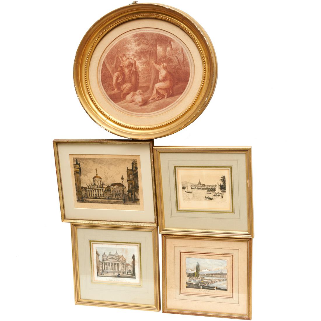 Group (5) engravings, 18th/19th c. (1 of 6)