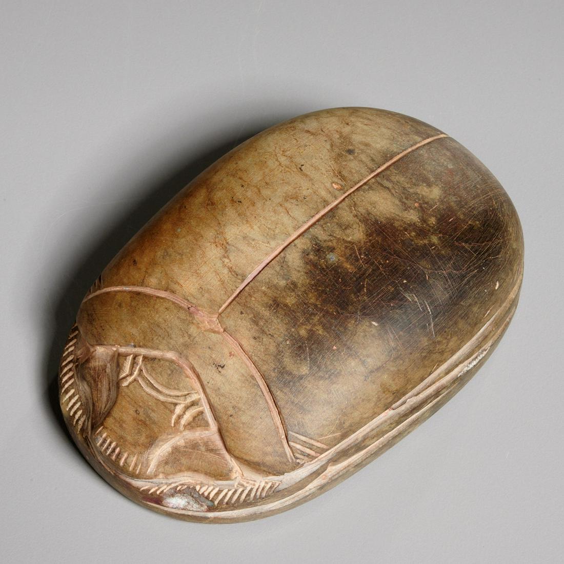 Large Egyptian style heart scarab, ex-museum (1 of 4)