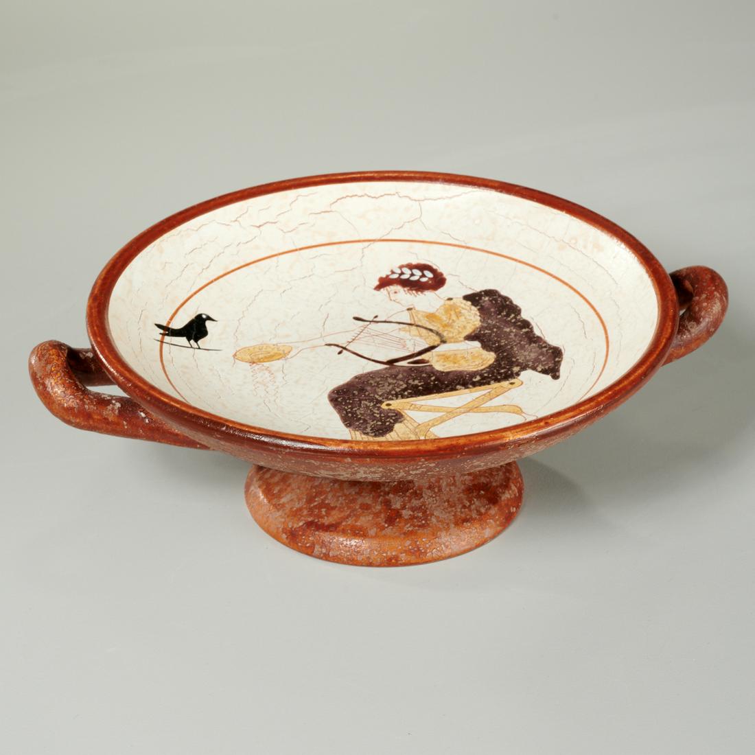 Ancient Greek footed cup, reproduction (1 of 5)