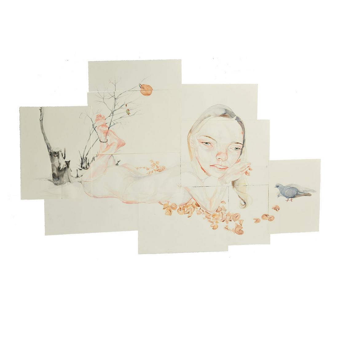 Jennifer Poon, watercolor collage, 2008 (1 of 6)