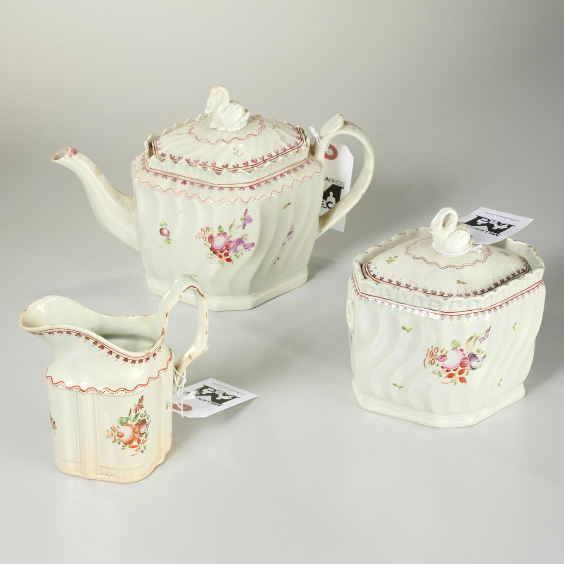 English pearlware tea set (1 of 6)