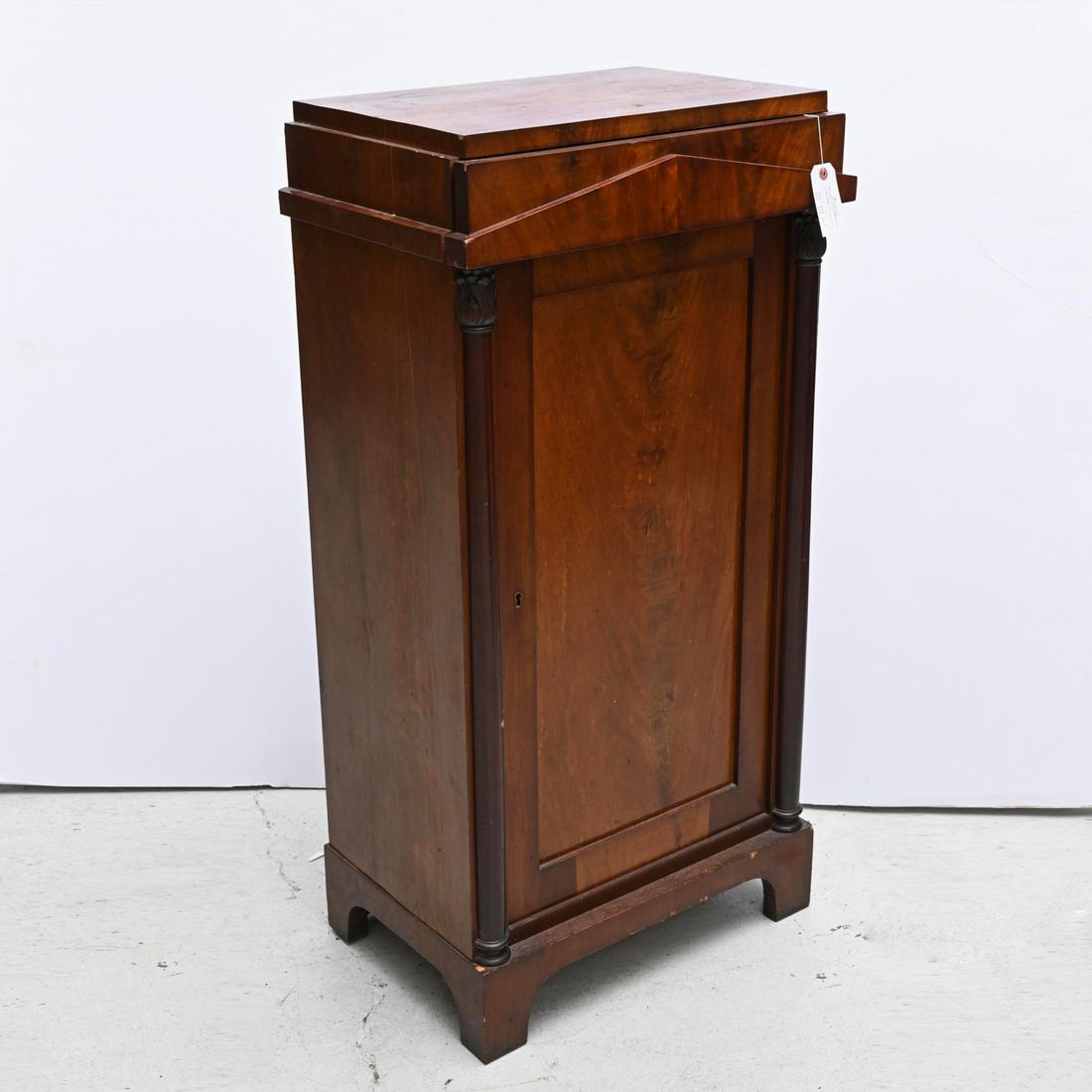 Antique Biedermeier style pedestal cabinet (1 of 3)
