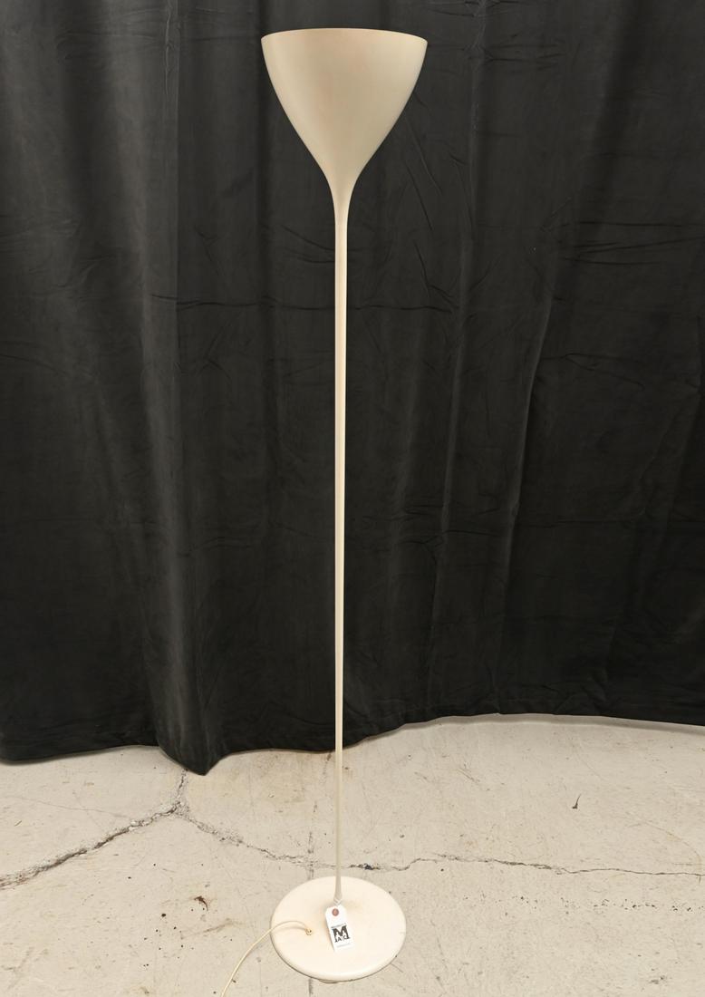 Max Bill floor lamp: Max Bill floor lamp, Mid 20th c., enameled metal, marked "Made in Switzerland", 64.75"h x 11"dia