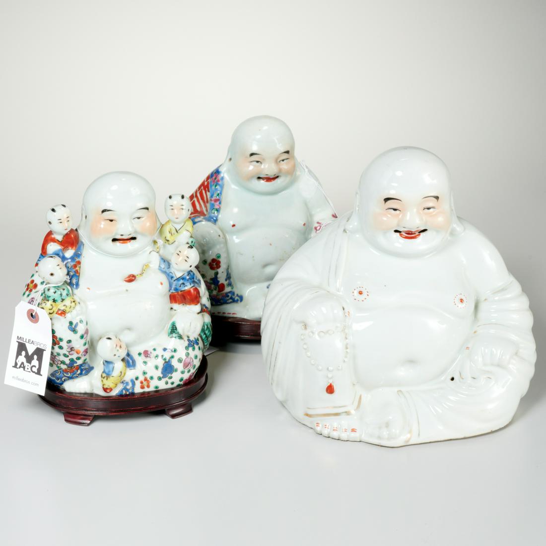 (3) Chinese porcelain Budai figures (1 of 7)