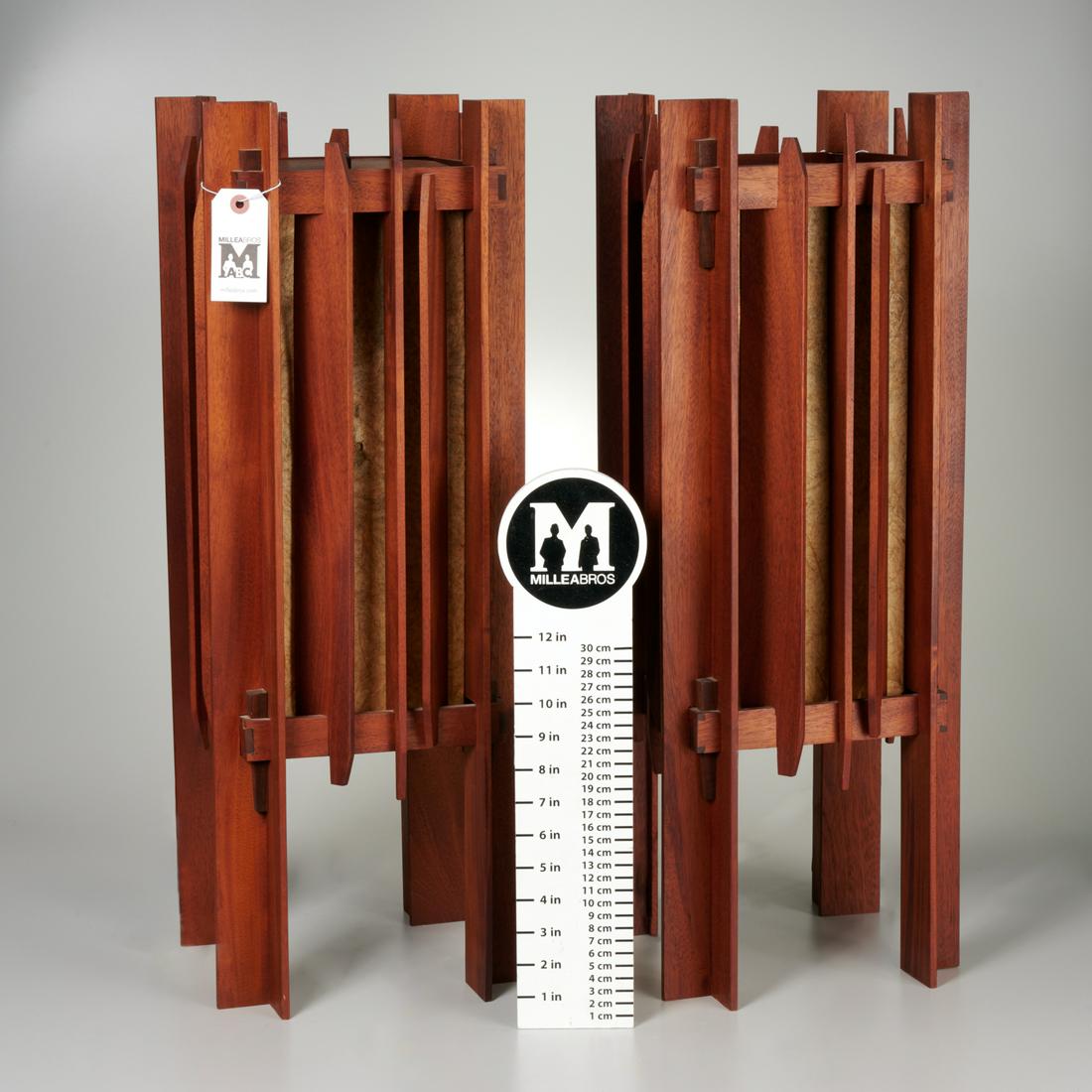 Large pair Japanese paper lantern table lamps (1 of 5)