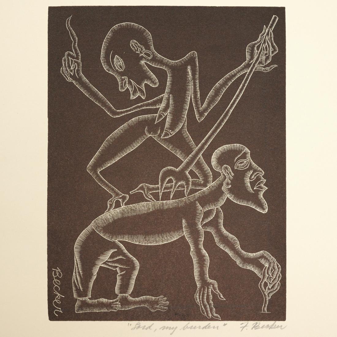 Fred Becker, woodcut print (1 of 5)