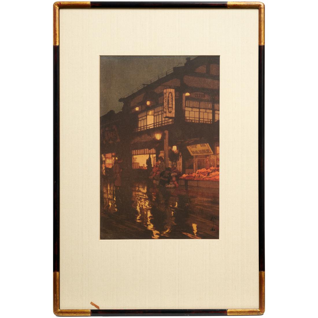 Hiroshi Yoshida, framed woodblock print (1 of 9)