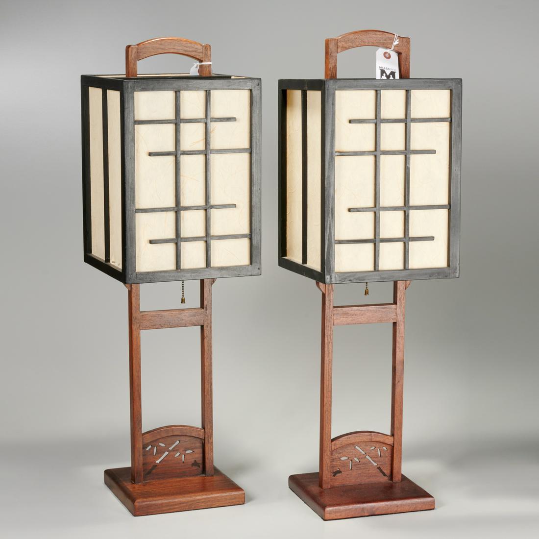 Pair Japanese Modern lantern lamps (1 of 7)