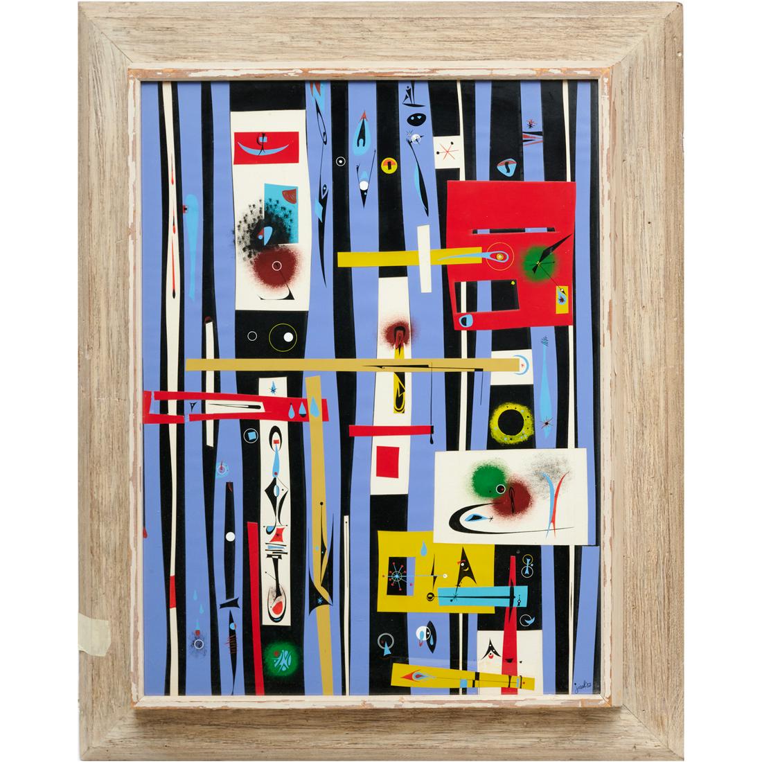 Leonard Jossel, mixed media painting (1 of 5)