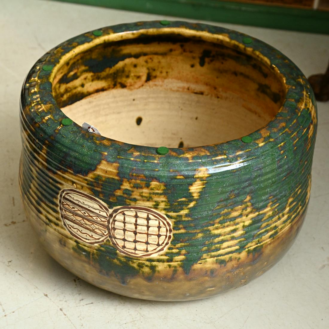 Large Japanese pottery jardiniere (1 of 5)