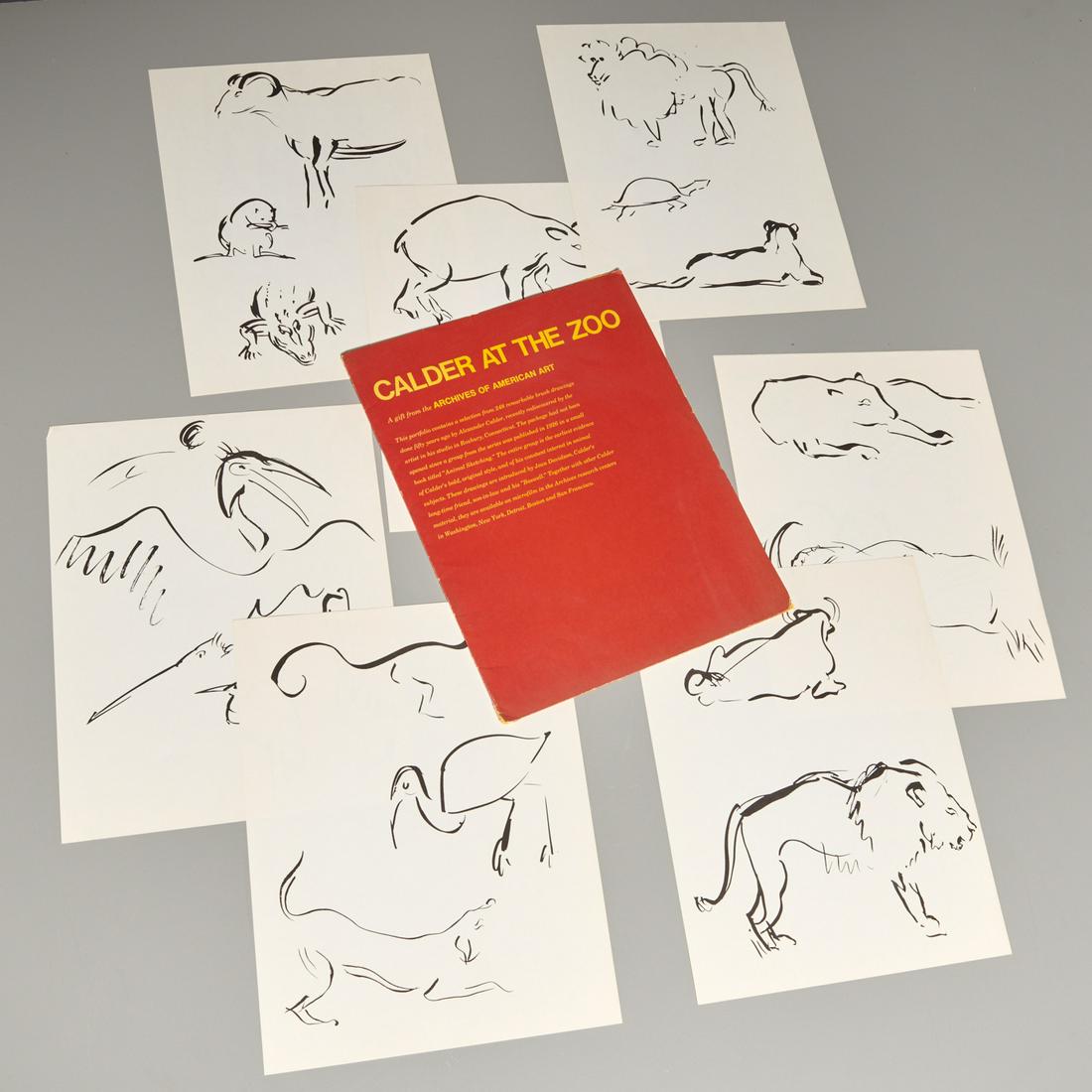 Alexander Calder, Calder at the Zoo portfolio: Alexander Calder, Calder at the Zoo portfolio, Alexander Calder (American, 1898-1976), "Calder at the Zoo", a Gift from the Archives of American Art, Smithsonian Institution, New York, 1974, includes 