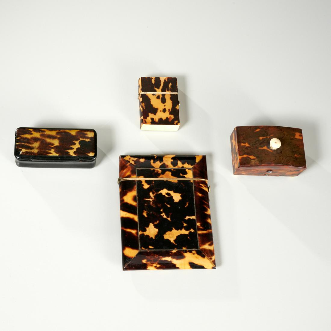 (4) antique English cases, snuff box, & match safe (1 of 3)