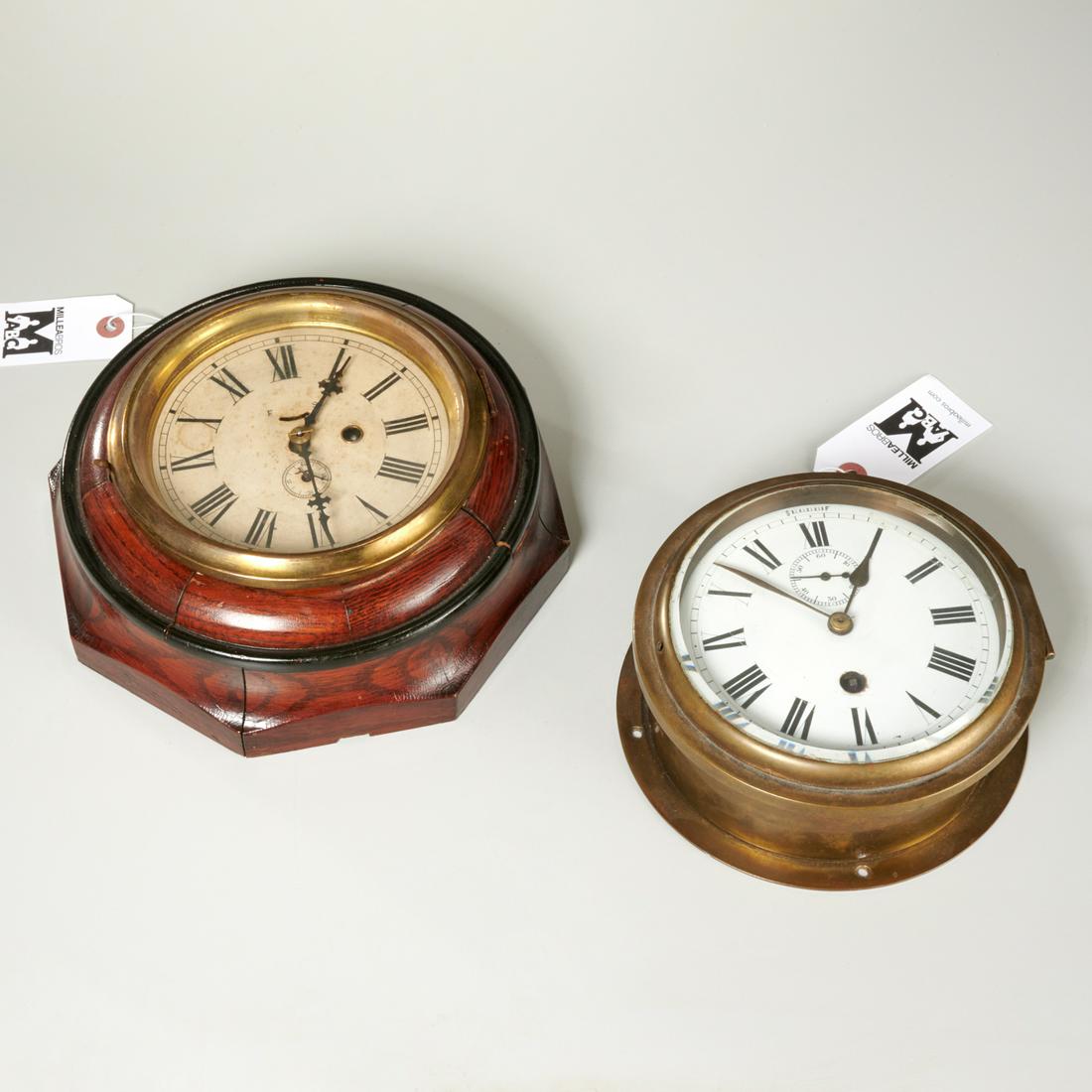 (2) gallery clocks, incl. Waterbury (1 of 6)