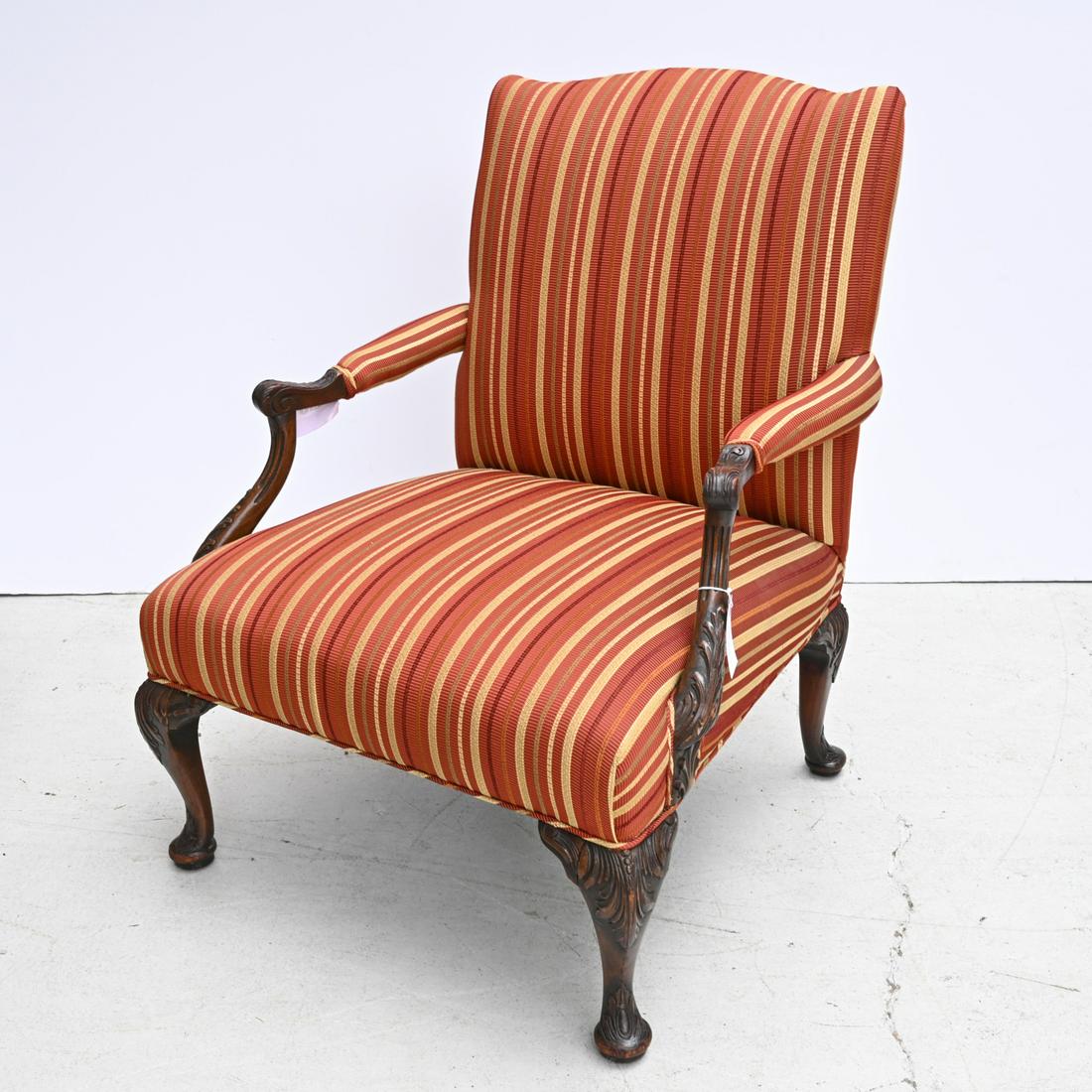 Georgian style upholstered library chair (1 of 5)
