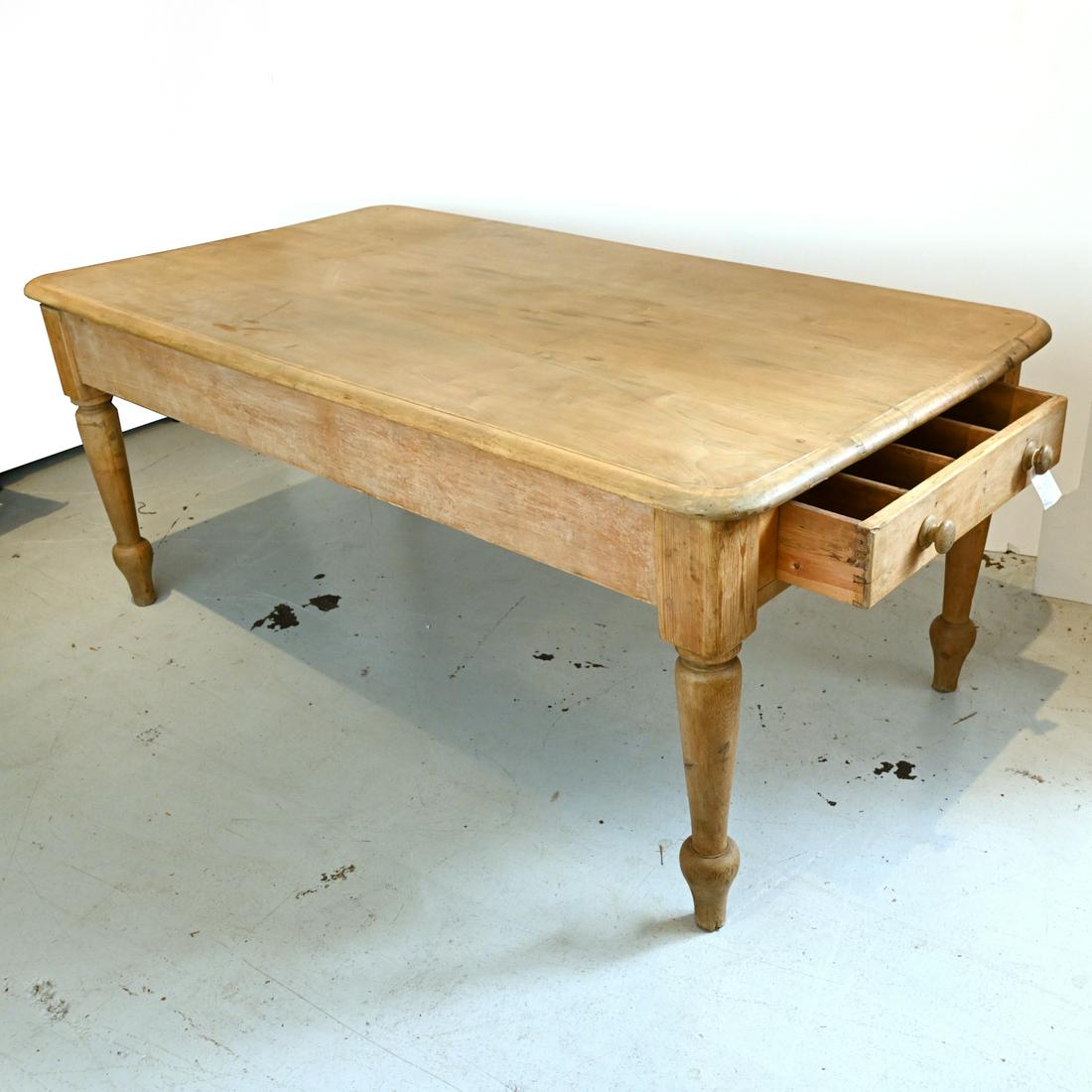 Large rustic pine farm harvest table (1 of 6)