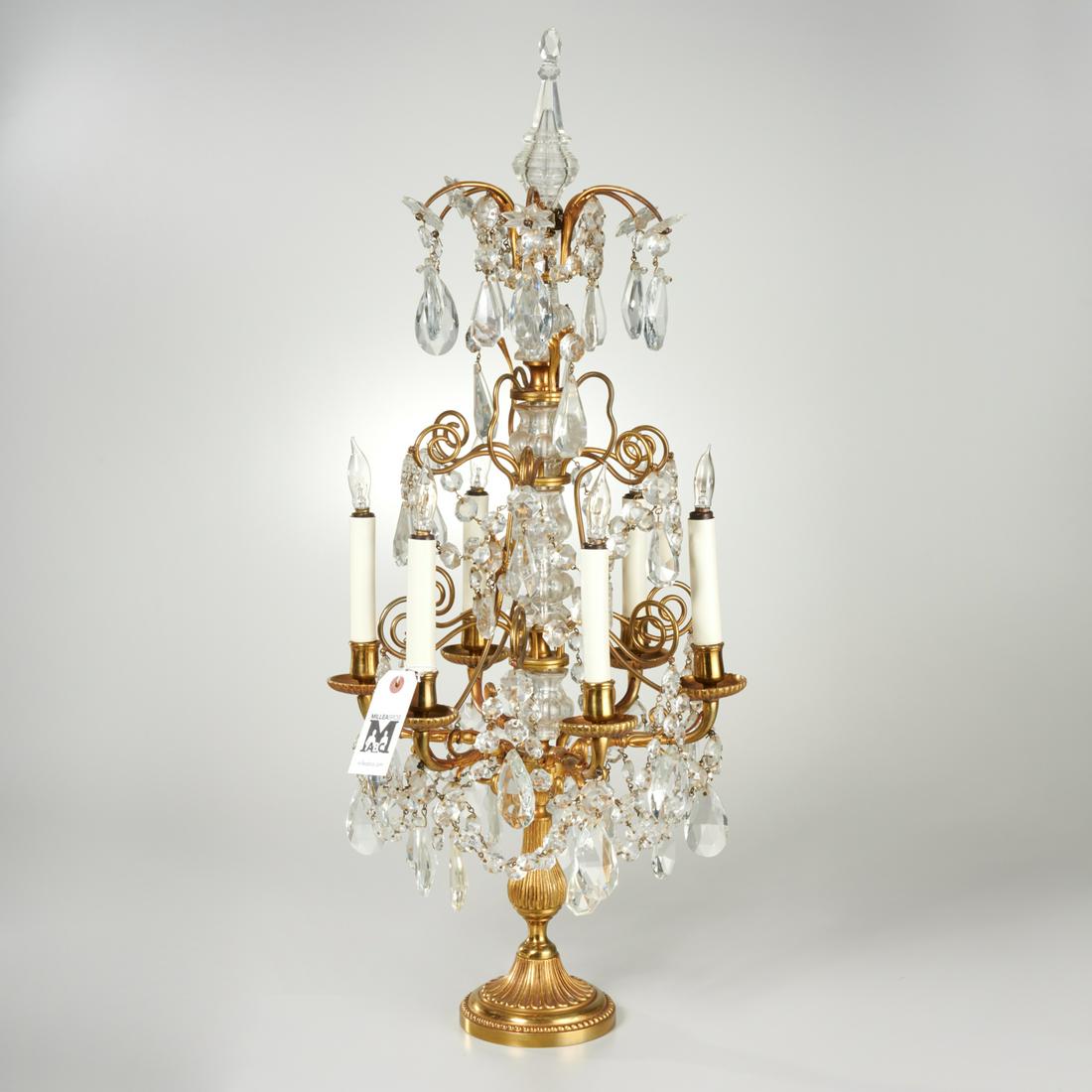 Elegant Baccarat style girandole lamp (1 of 6)