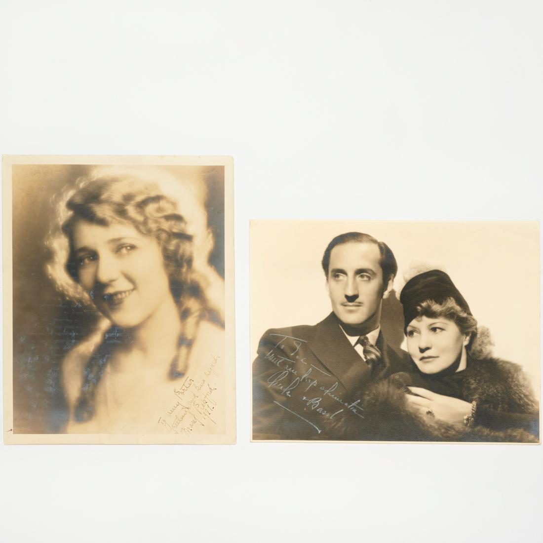 Mary Pickford, Basil Rathbone, autographed photos (1 of 5)