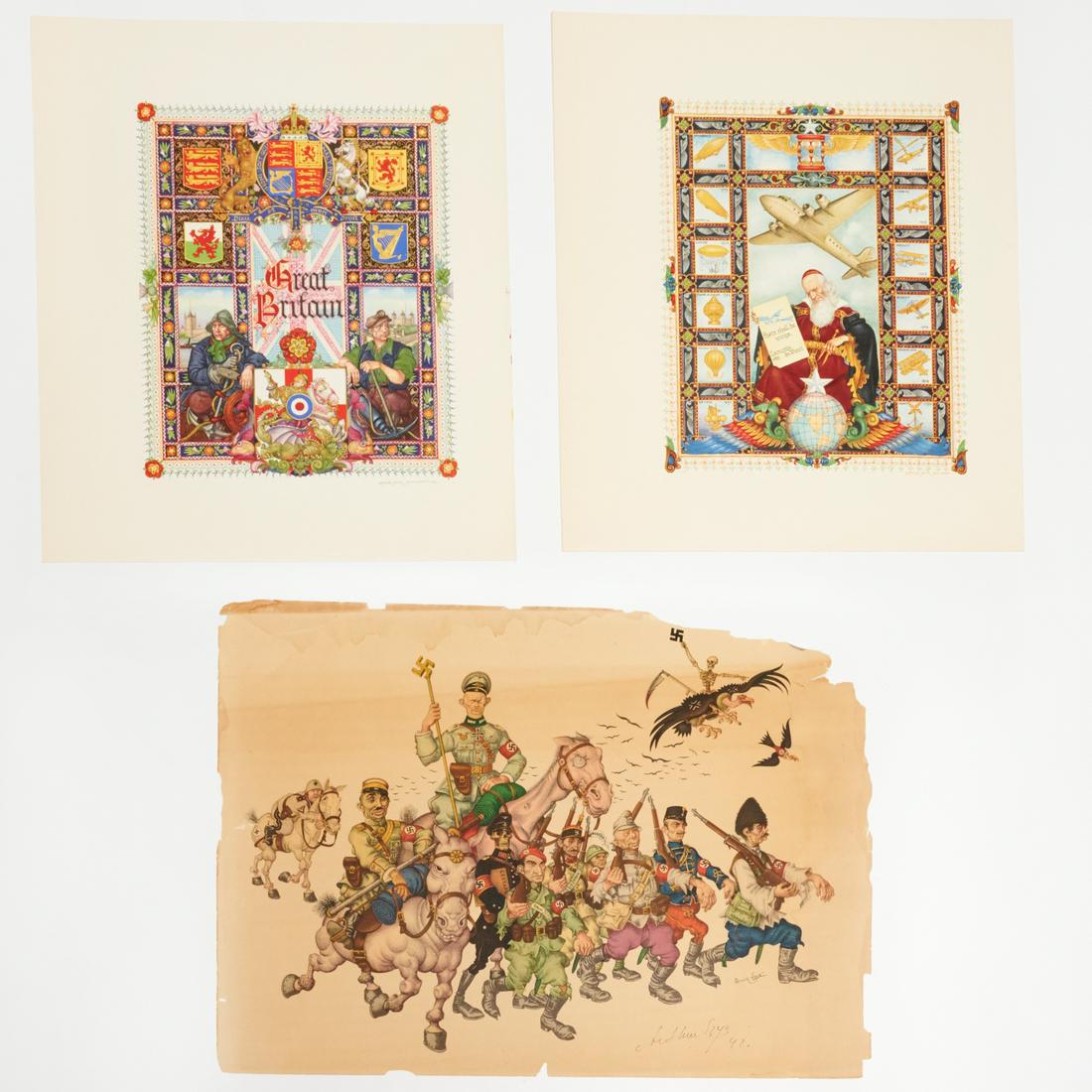 Arthur Szyk, (3) prints, one signed (1 of 8)