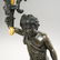 Pair French late Empire figural bronze candelabra - 2