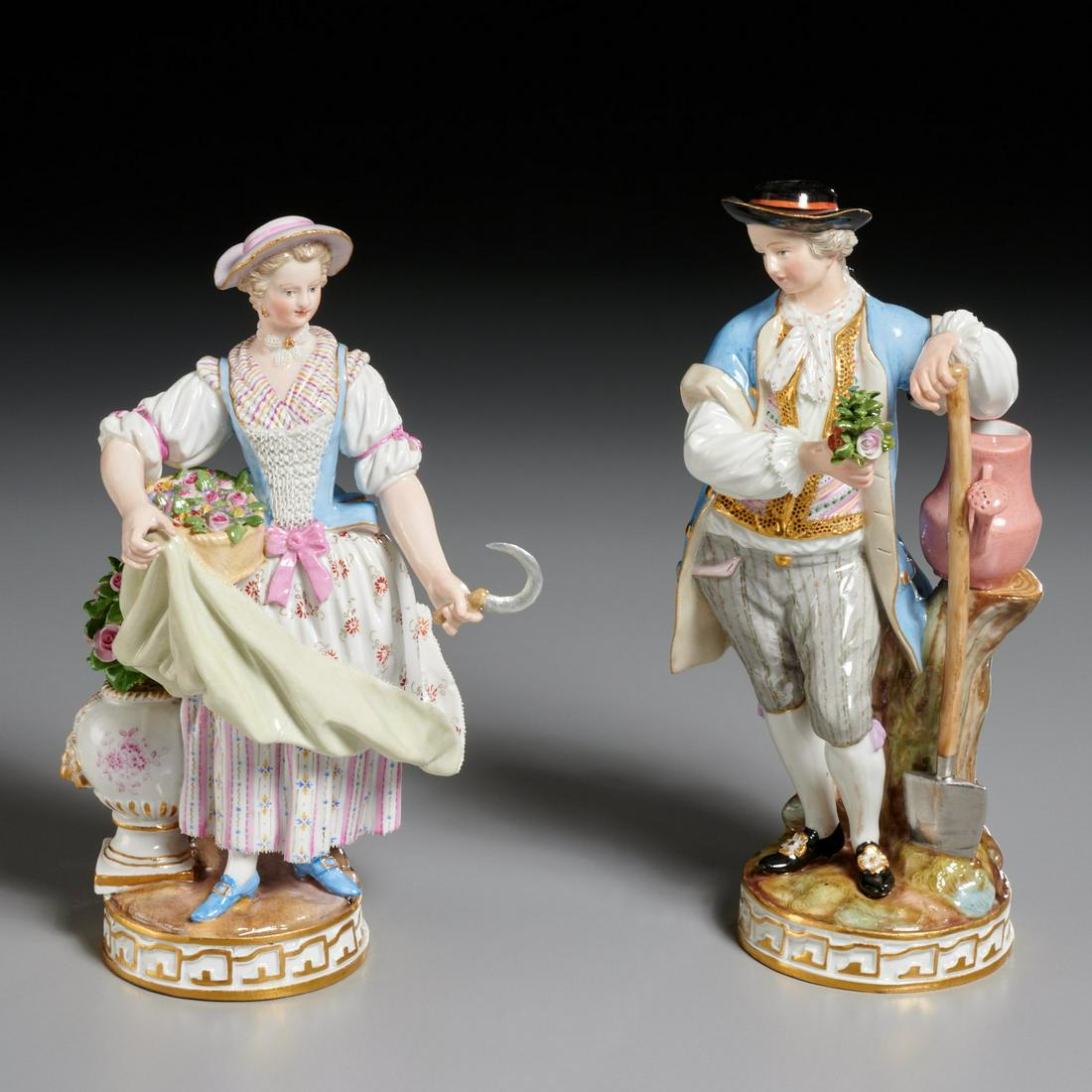 Pair Meissen figures (1 of 8)