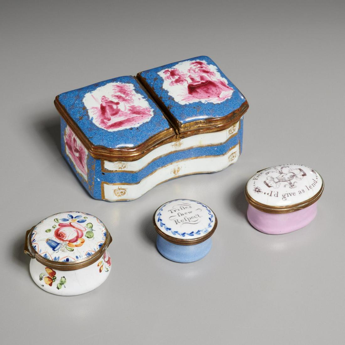 (4) George III enamel patch and snuff boxes (1 of 10)