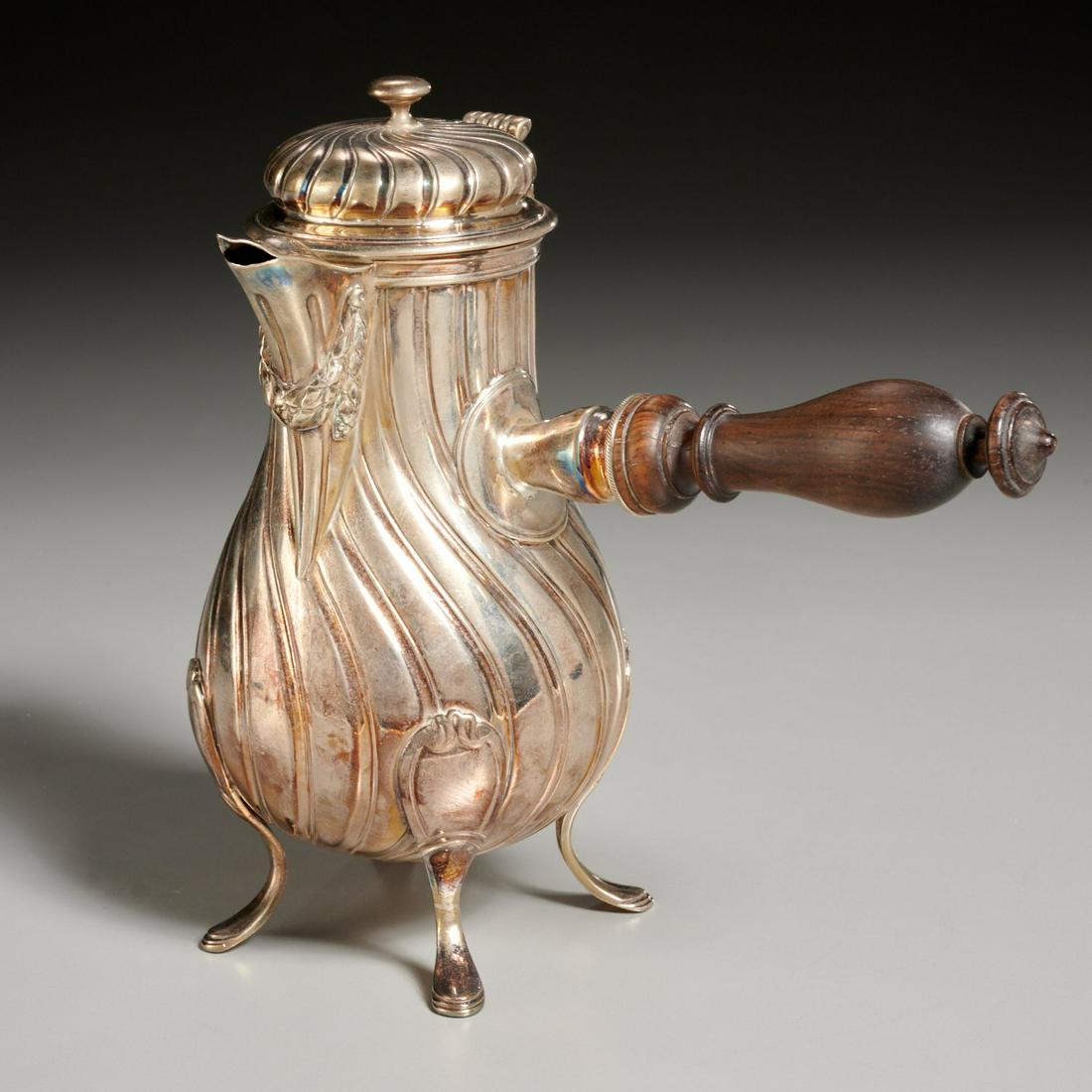 Louis XV silver chocolate pot (1 of 5)