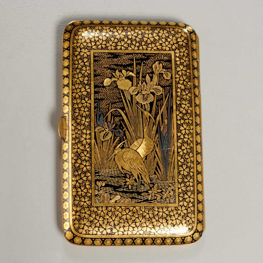 Signed Japanese Komai cigarette case (1 of 3)