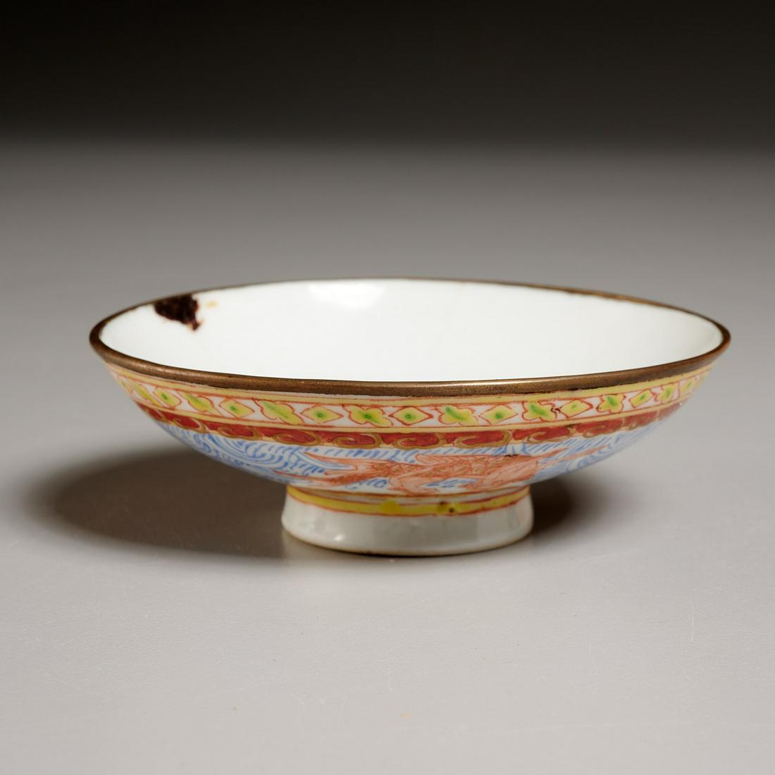 Imperial Thai small enameled brass dish (1 of 5)