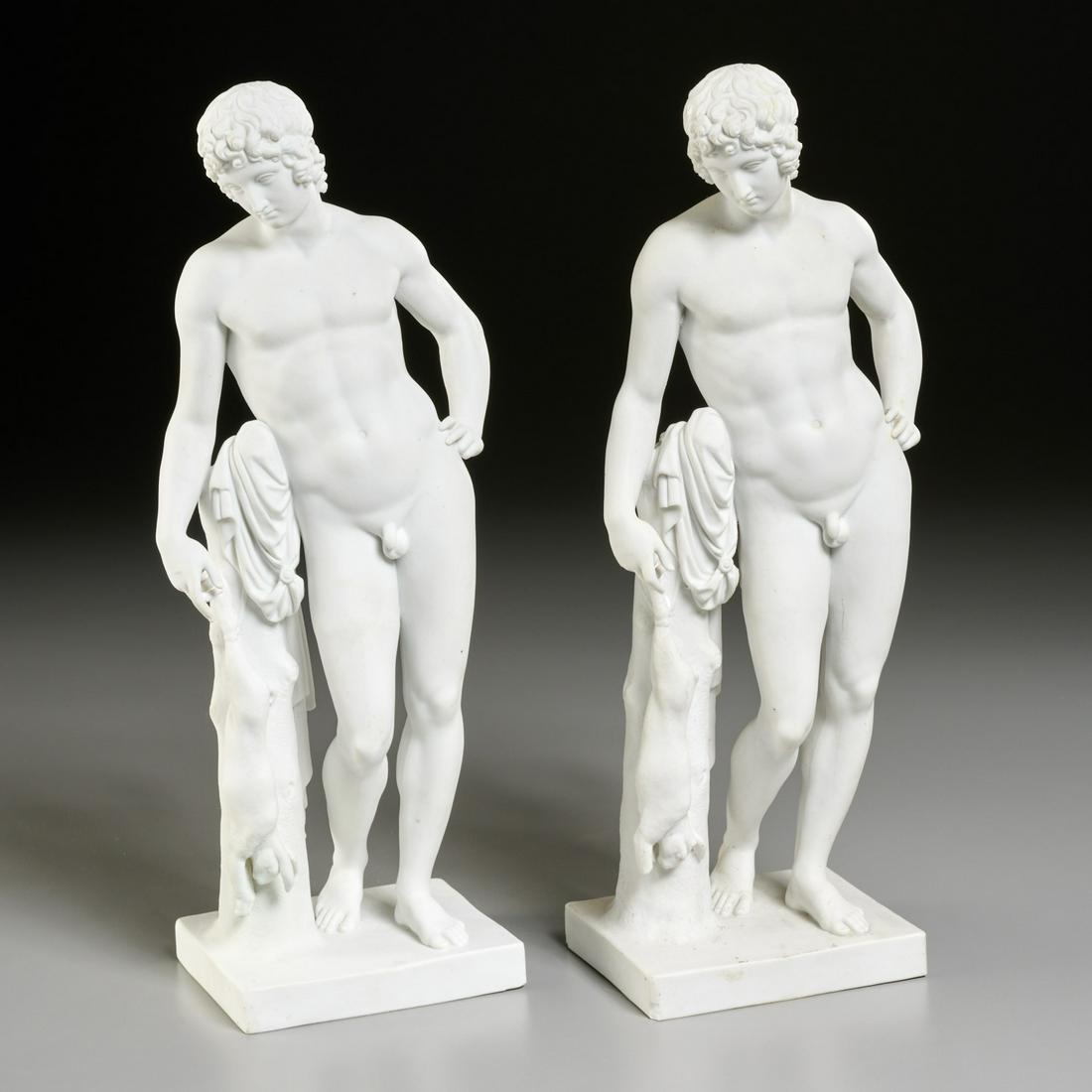 Royal Copenhagen, pair parian figures (1 of 7)